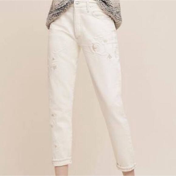 Citizens Of Humanity Cream Ankle Jeans - Picture 2 of 13